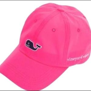 Neon pink vineyard vines hat